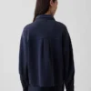 Chemise oversize à boutons en molleton français épais