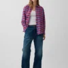 Chemise oversize à carreaux en seersucker