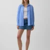 Chemise oversize à carreaux en seersucker