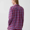 Chemise oversize à carreaux en seersucker