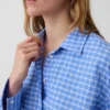 Chemise oversize à carreaux en seersucker