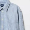 Chemise oversize en denim rayé