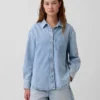 Chemise oversize en denim ultra-doux