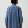 Chemise oversize en denim ultra-doux