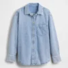 Chemise oversize en denim ultra-doux