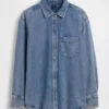 Chemise oversize en denim ultra-doux