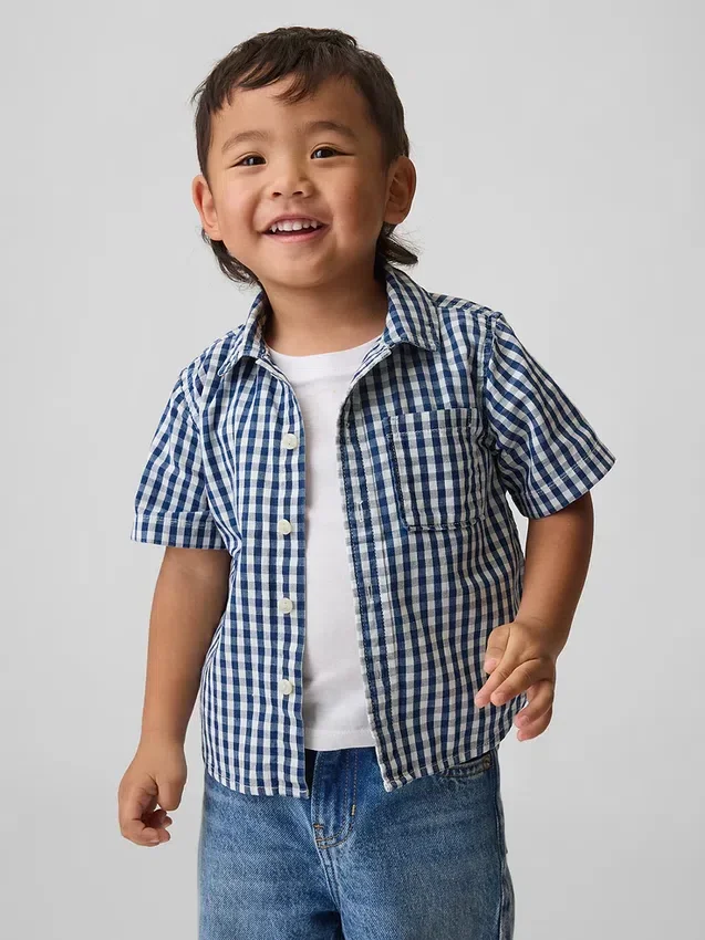 Chemise oversize en denim vichy pour Bébé & Enfant