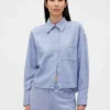Chemise oversize en lin et coton