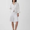 Chemise oversize en lin et coton
