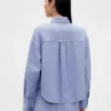 Chemise oversize en lin et coton