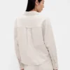 Chemise oversize en lin et coton