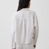 Chemise oversize en lin et coton