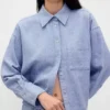 Chemise oversize en lin et coton