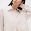 Chemise oversize en lin et coton