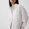 Chemise oversize en lin et coton
