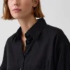 Chemise oversize en lin et coton