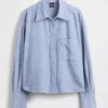 Chemise oversize en lin et coton