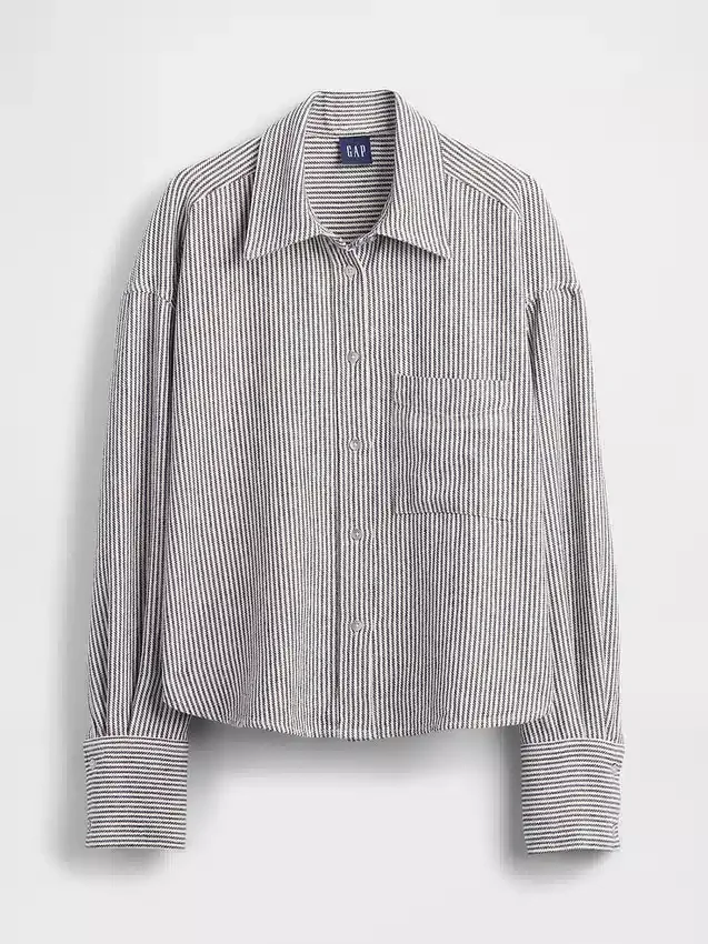 Chemise oversize en lin et coton