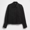 Chemise oversize en lin et coton