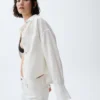 Chemise oversize en lin et coton