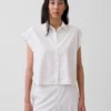 Chemise oversize en mélange de lin