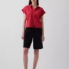 Chemise oversize en mélange de lin