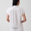 Chemise oversize en mélange de lin