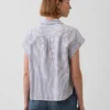 Chemise oversize en mélange de lin
