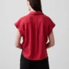 Chemise oversize en mélange de lin