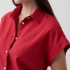 Chemise oversize en mélange de lin