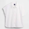 Chemise oversize en mélange de lin