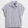 Chemise oversize en mélange de lin