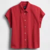 Chemise oversize en mélange de lin