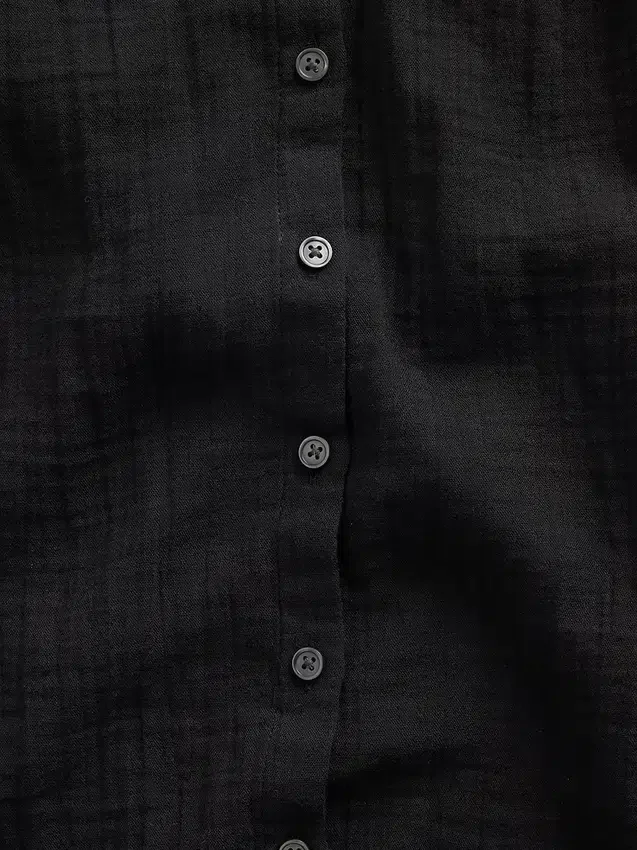Chemise oversize sans col en gaze de coton