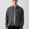 Chemise Oxford ample et courte à ourlet droit