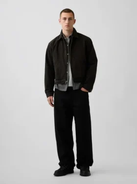 Chemise Oxford ample et courte à ourlet droit