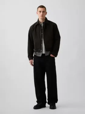 Chemise Oxford ample et courte à ourlet droit