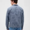 Chemise Oxford ample et courte à ourlet droit