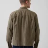 Chemise Oxford ample et courte à ourlet droit