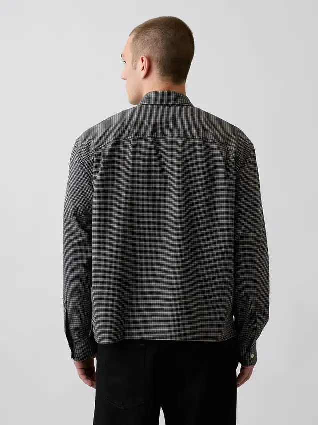 Chemise Oxford ample et courte à ourlet droit