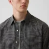 Chemise Oxford ample et courte à ourlet droit