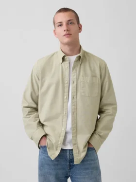 Chemise Oxford à carreaux boutonnée