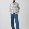 Chemise Oxford à carreaux boutonnée