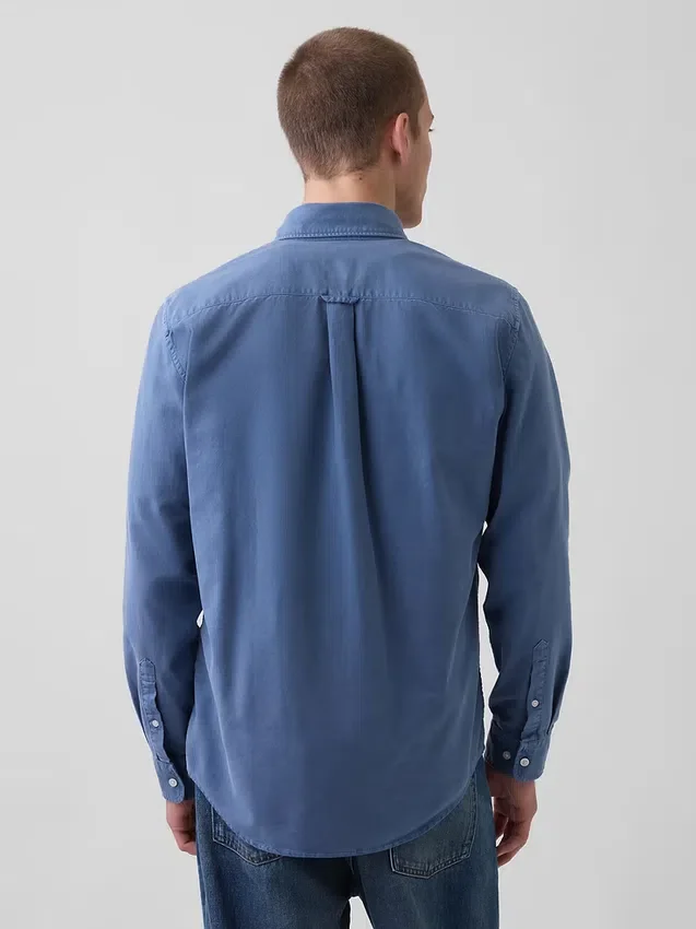 Chemise Oxford à carreaux boutonnée