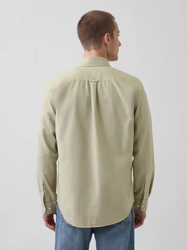 Chemise Oxford à carreaux boutonnée