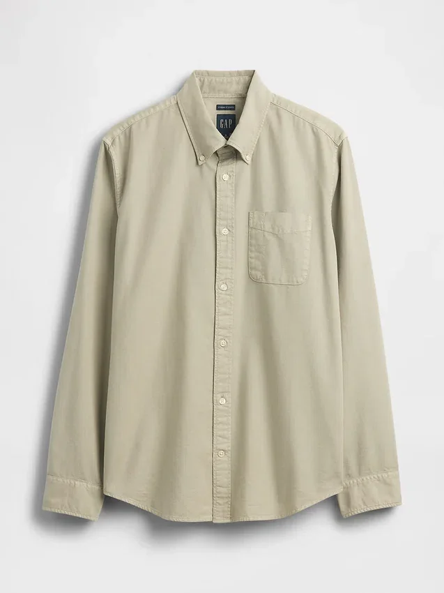 Chemise Oxford à carreaux boutonnée