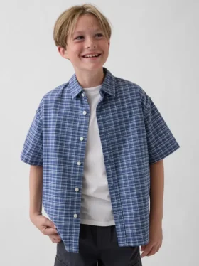 Chemise Oxford à carreaux décontractée pour enfant
