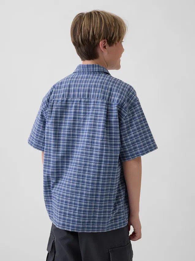 Chemise Oxford à carreaux décontractée pour enfant