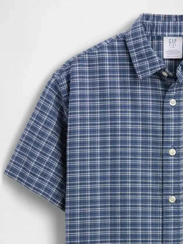 Chemise Oxford à carreaux décontractée pour enfant