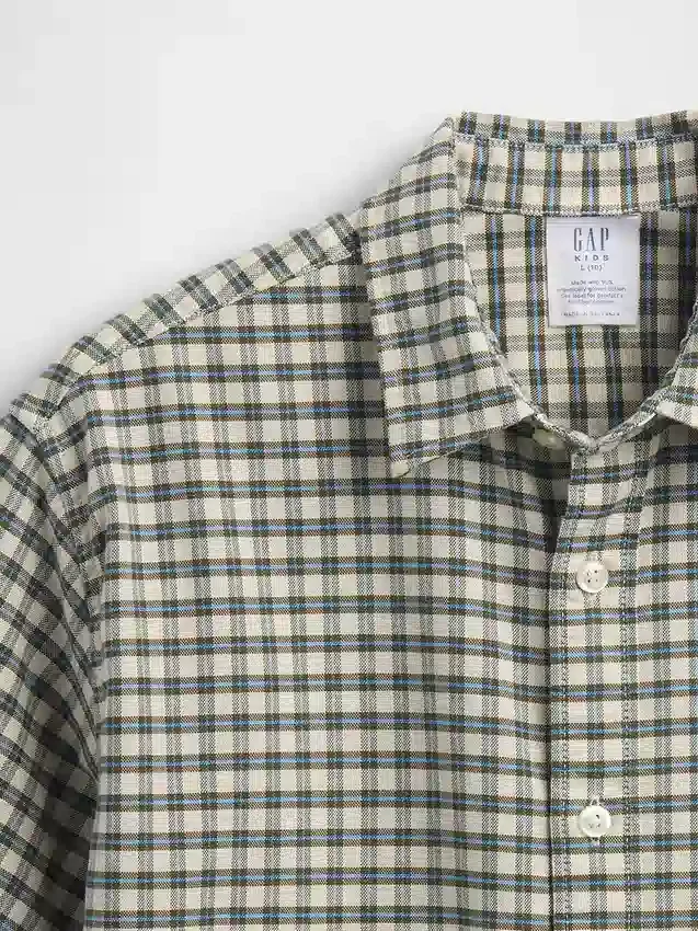 Chemise Oxford à carreaux décontractée pour enfant